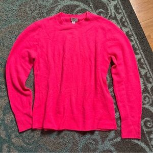 J. Crew sweater Hot Pink Medium Super Soft Wool
